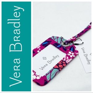 Vera Bradley Bloom Berry Pink Floral Luggage ID Tag NEW